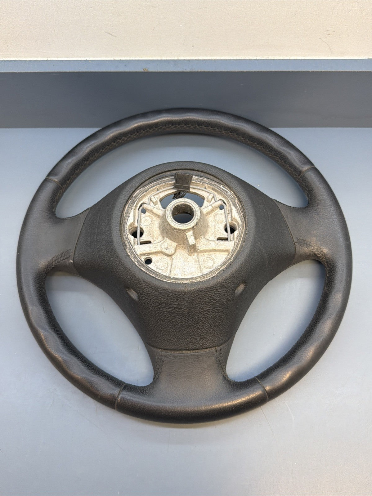 BMW 2006-2012 E90 E9X 3 SERIES BLACK LEATHER STEERING WHEEL OEM 3375E901