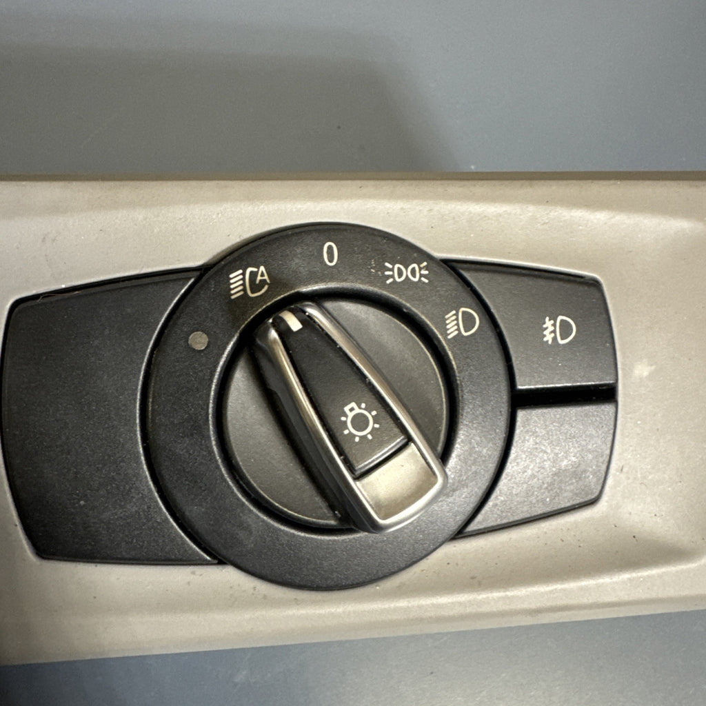 06-11 BMW E90 E92 328i 335i HEADLIGHT CONTROL SWITCH UNIT GREY 9169398 OEM