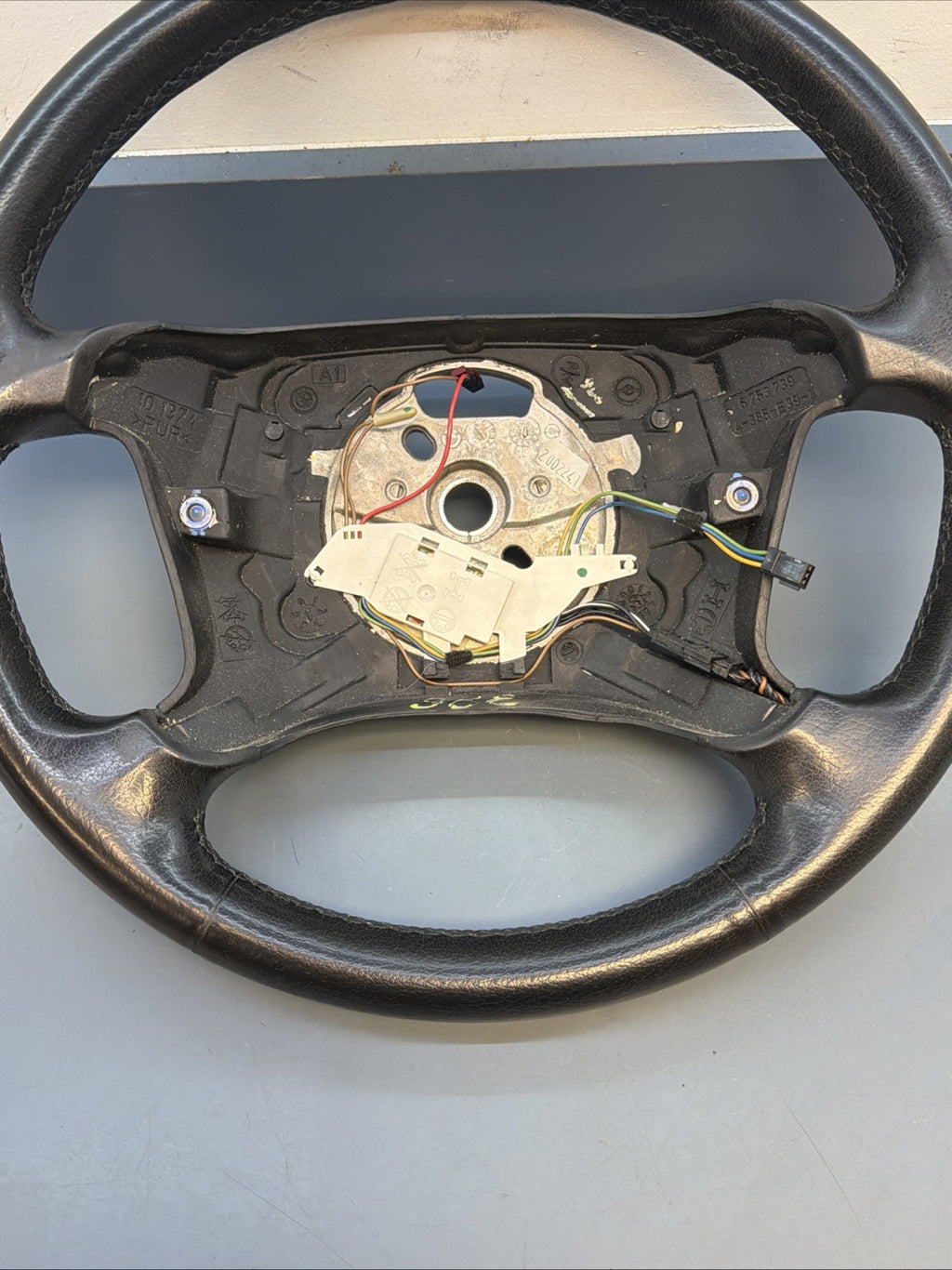 95-03 OEM BMW E39 E38 528 740 750 Left Driver Leather Steering Wheel 6753739
