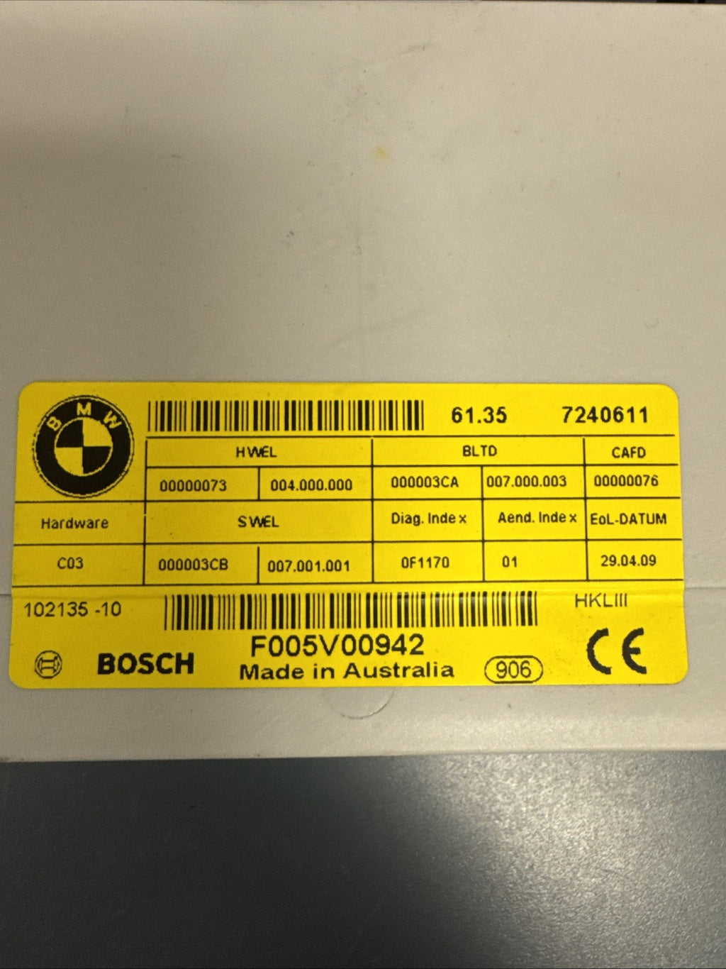 BMW 5, 7 Series Power Tailgate Lift Trunk Control Module OEM 61357240611