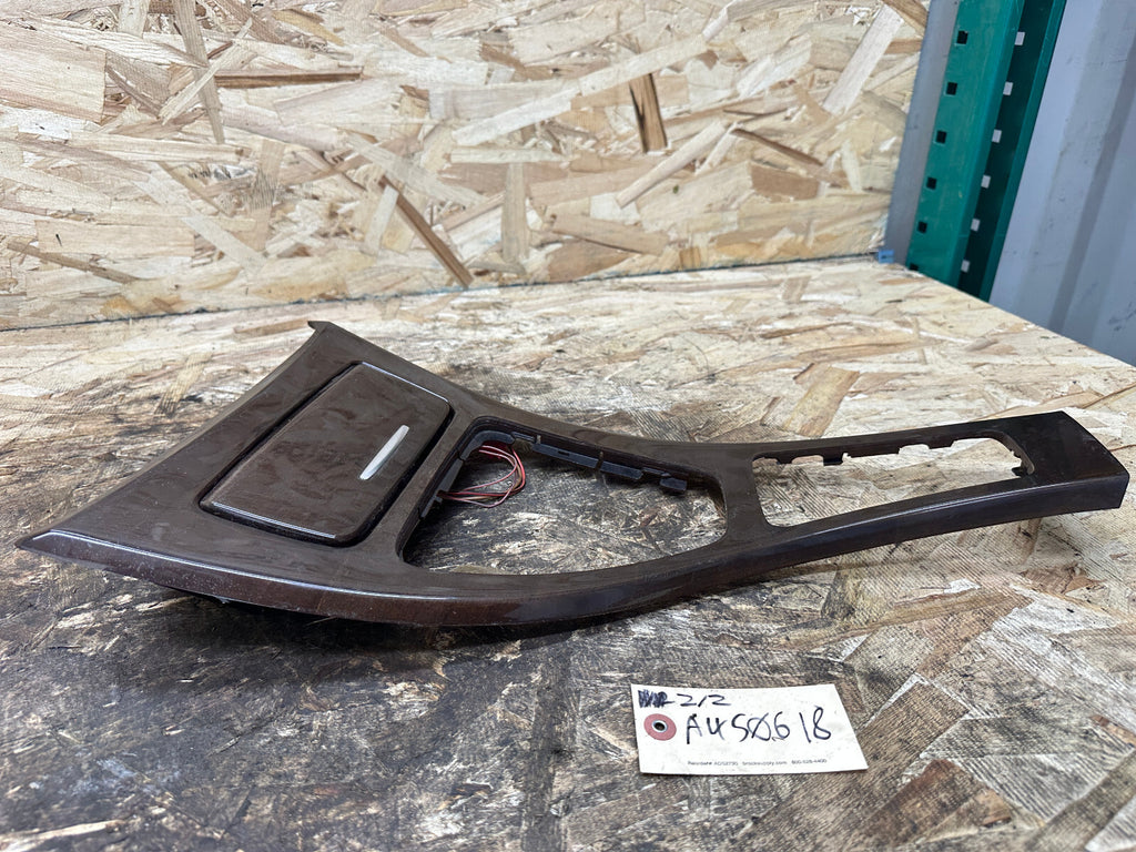 BMW 06-12 E90 3 SERIES NUTWOOD CENTER CONSOLE TRIM PIECE W ASH TRAY 9170875