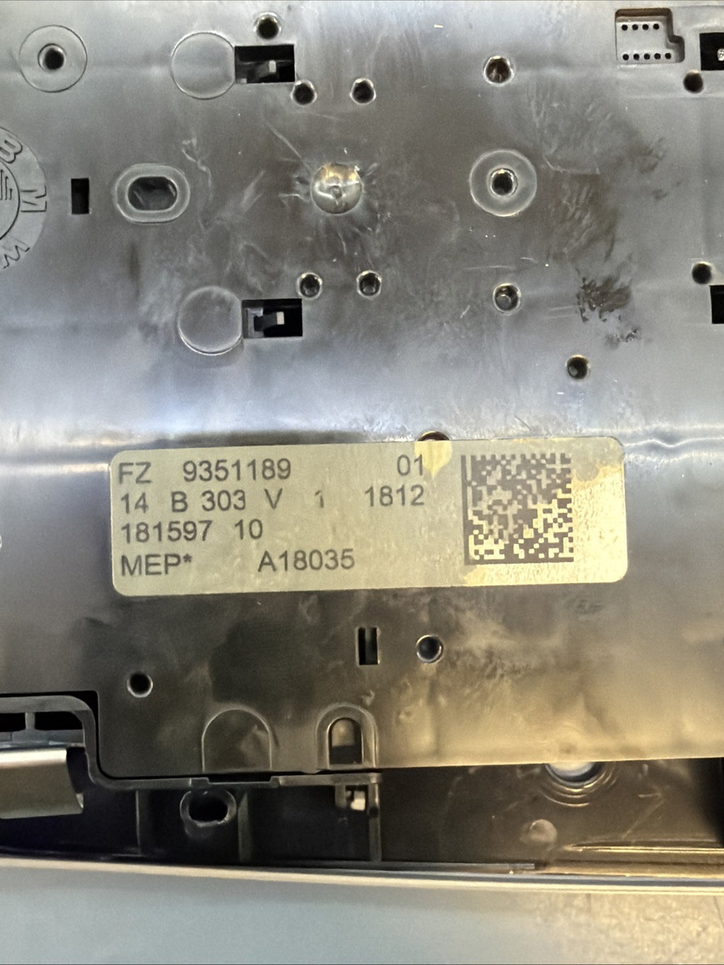 BMW F30 2012-2019 REAR OVERHEAD DOME LIGHT SWITCH OEM 9351189