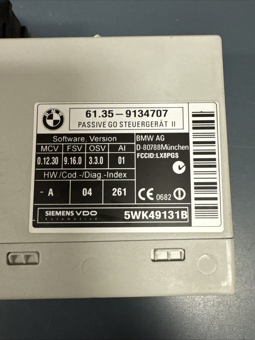 2006-2012 BMW E60 E61 E70 E64 E63 KEYLESS GO PASSIVE CONTROL MODULE 9134707 OEM