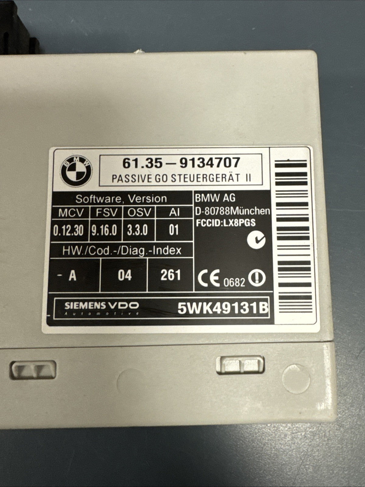 2006-2012 BMW E60 E61 E70 E64 E63 KEYLESS GO PASSIVE CONTROL MODULE 9134707 OEM