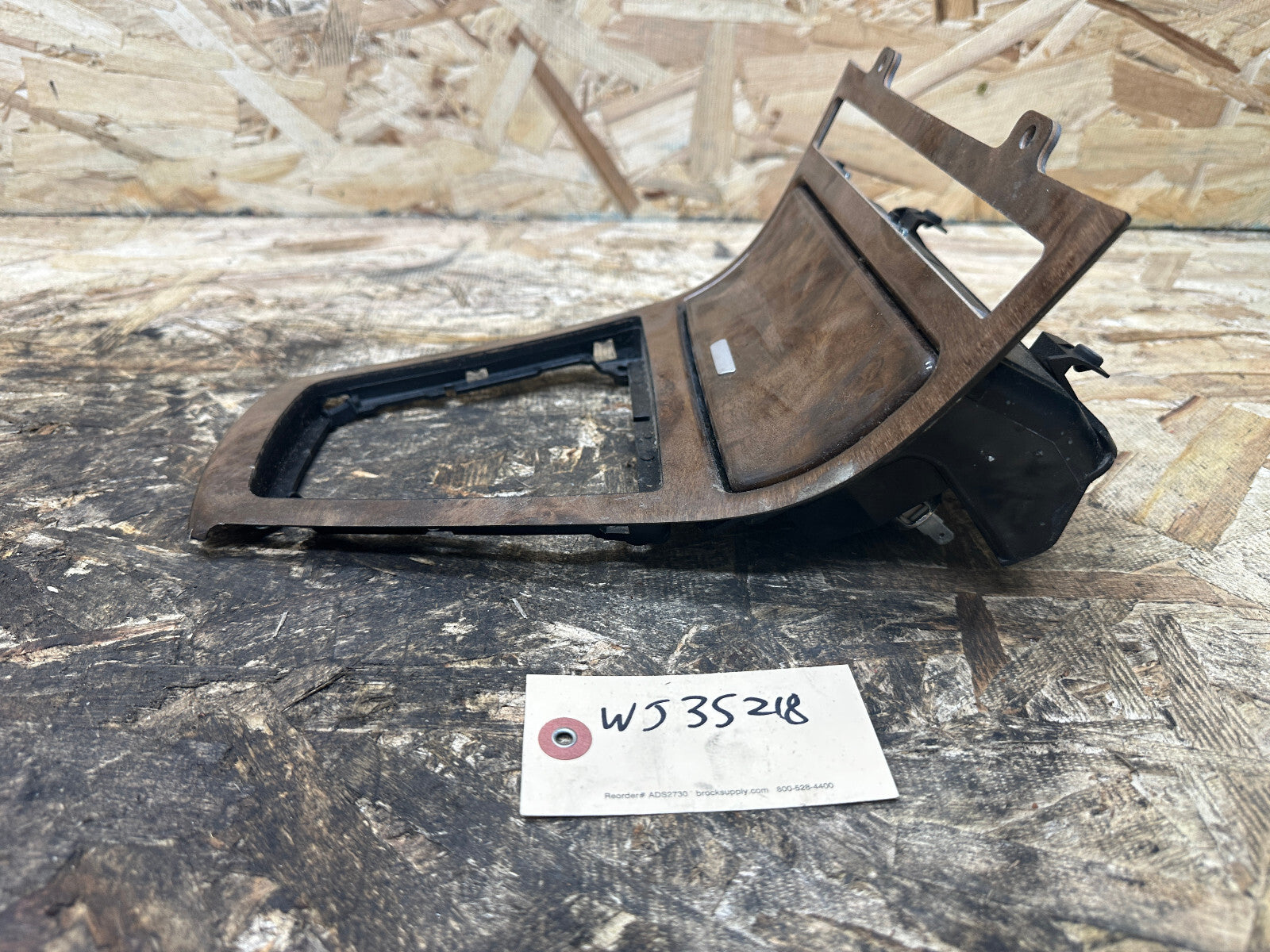 BMW 2003-2010 E83 X3 CENTER CONSOLE SHIFTER BEZEL TRIM WOOD W ASHTRAY 3411706
