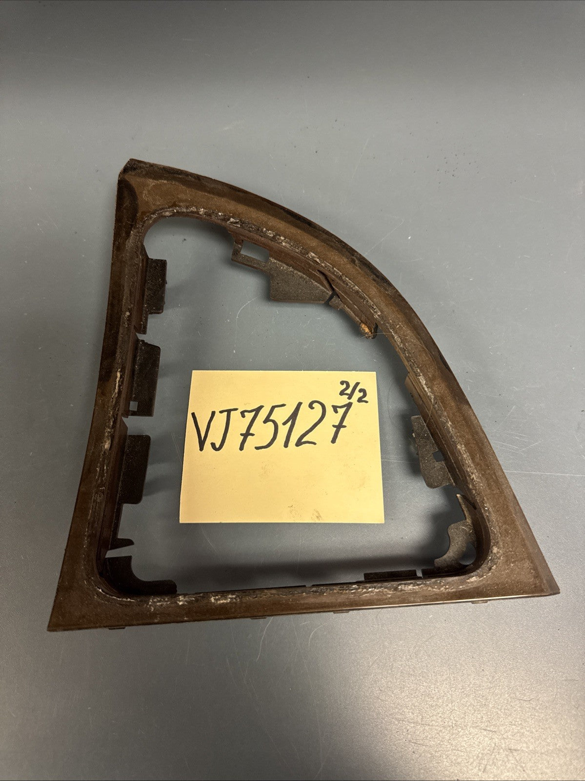 08-13 BMW E88 E82 128i Center Console Shifter Gray Wood Grain Trim OEM 9121650