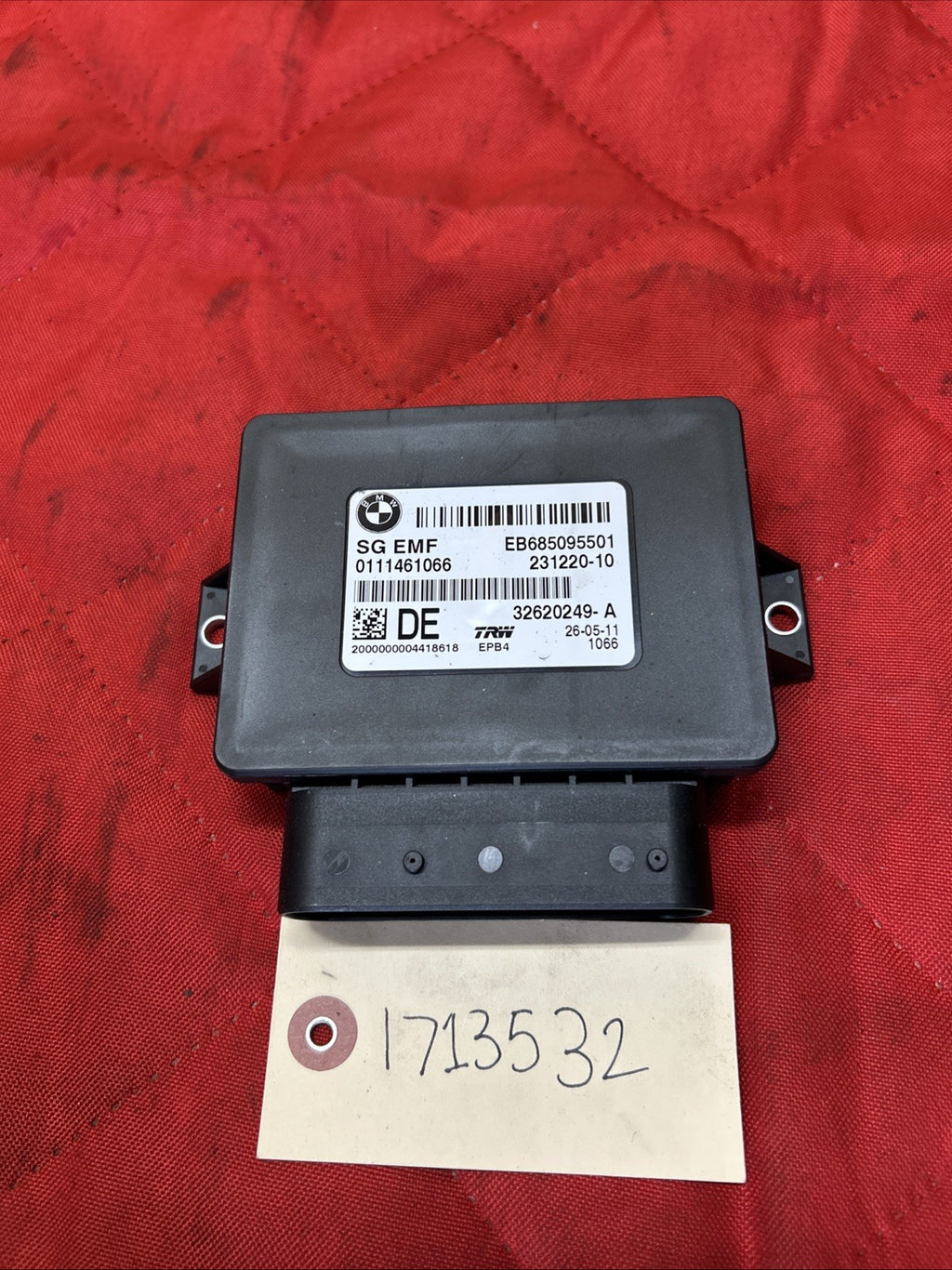 BMW 2011-2017 F25 X3 PARKING BRAKE CONTROL MODULE OEM 32620249
