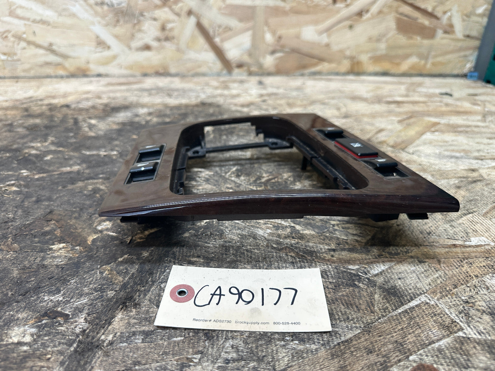 BMW 97-06 E46 3 SERIES CENTER CONSOLE WOOD WINDOW SWITCH TRIM OEM 61090200