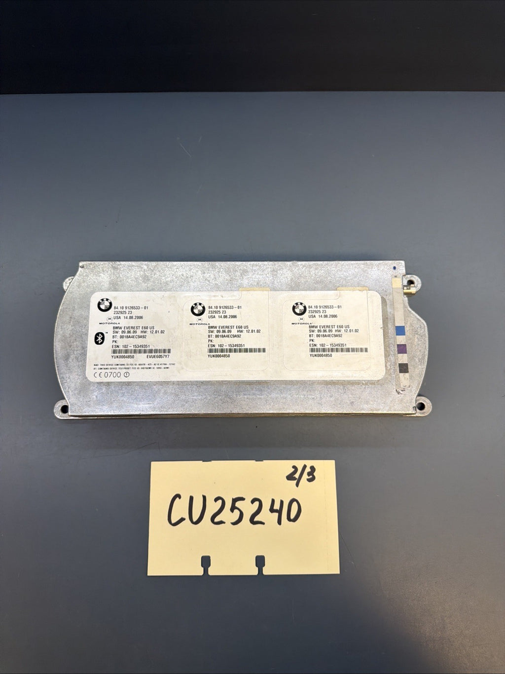 BMW 2005-2012 E90 E60 TELEMATICS BLUETOOTH CONTROL MODULE OEM 9126533