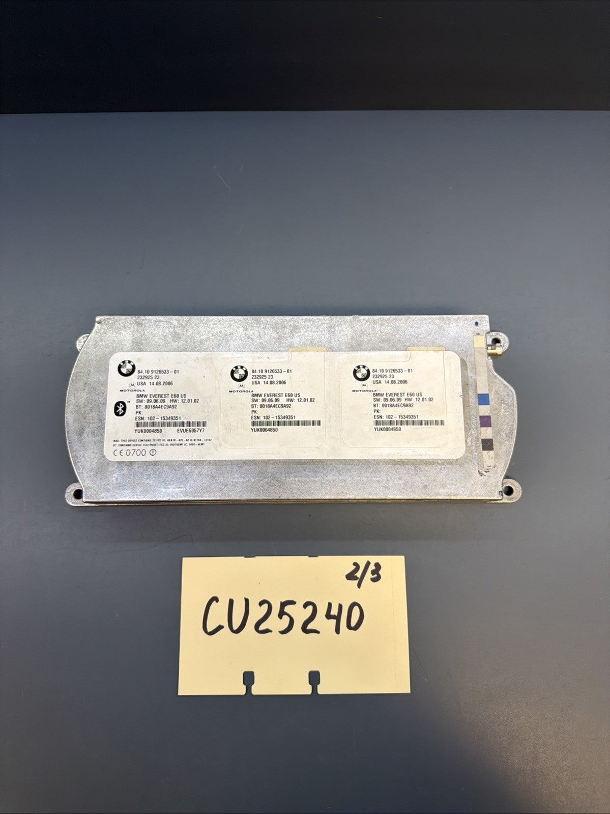BMW 2005-2012 E90 E60 TELEMATICS BLUETOOTH CONTROL MODULE OEM 9126533