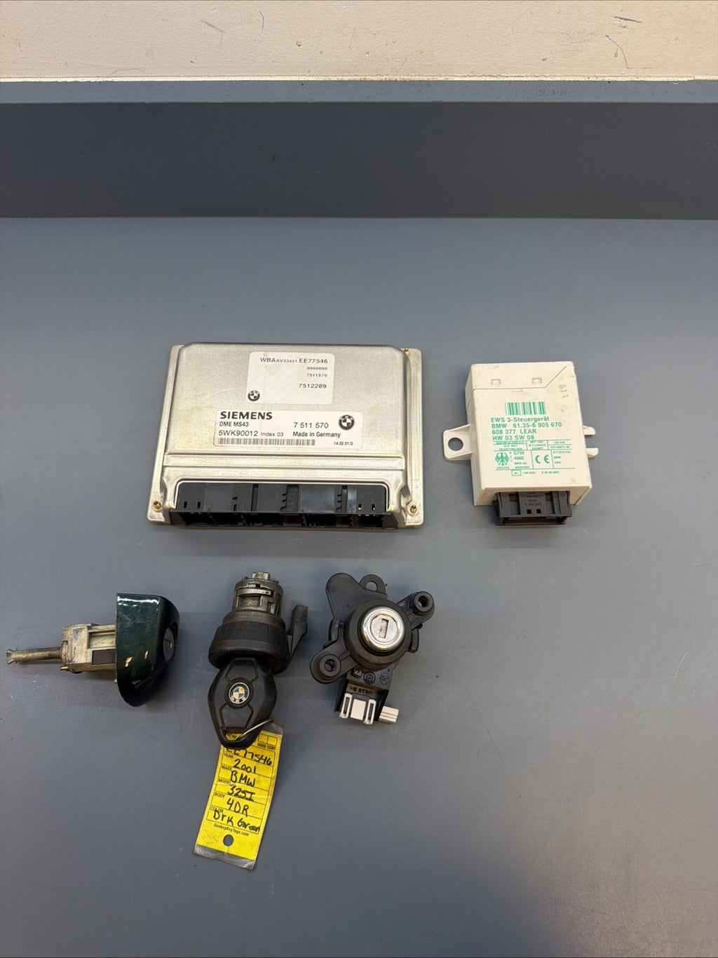 BMW E46 E39 E53 3 5 X5 2.5i M54 ENGINE DME MS43 EWS3 IGNITION KEY ECU