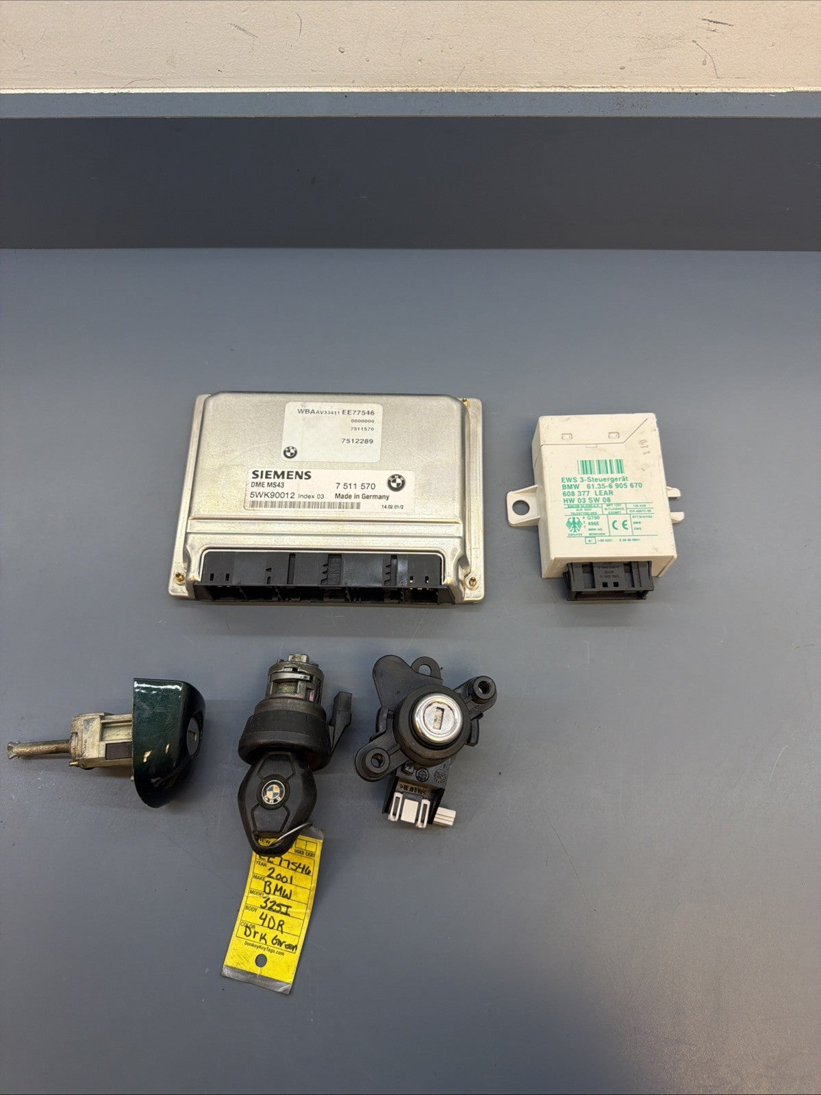 BMW E46 E39 E53 3 5 X5 2.5i M54 ENGINE DME MS43 EWS3 IGNITION KEY ECU