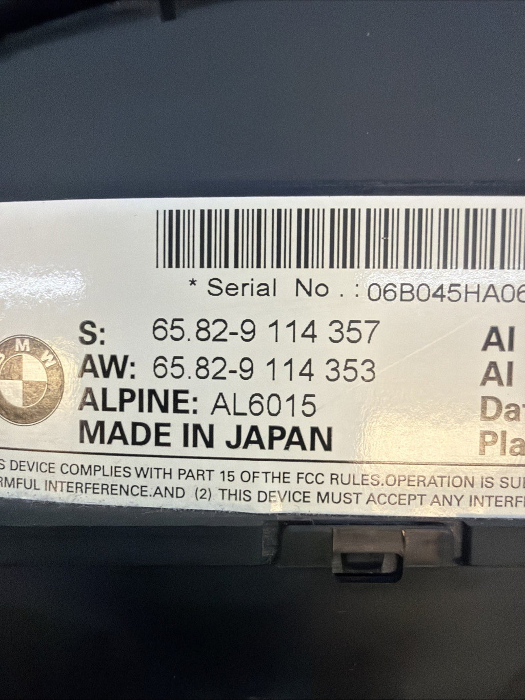 BMW 5 TOURING E60 530I Display Navigation Screen 65829114357