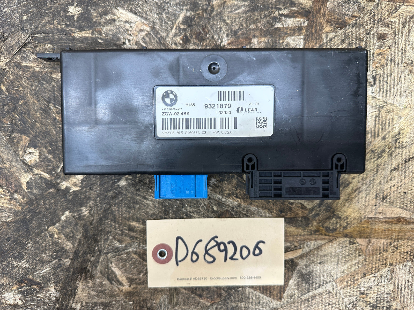 BMW 13-17 F10 5 SERIES LCI BODY CENTRAL GATEWAY CONTROL MODULE OEM 9321879