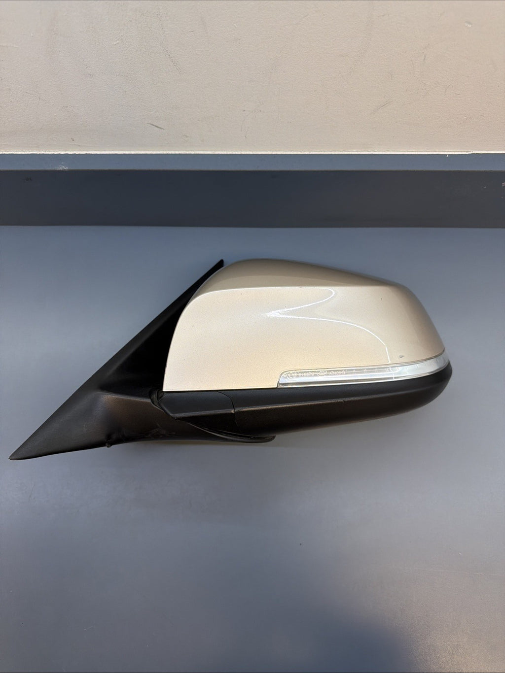 2012-2016 BMW 328i Driver Left Side Power F30 Door Mirror Grey E1021185 Oem
