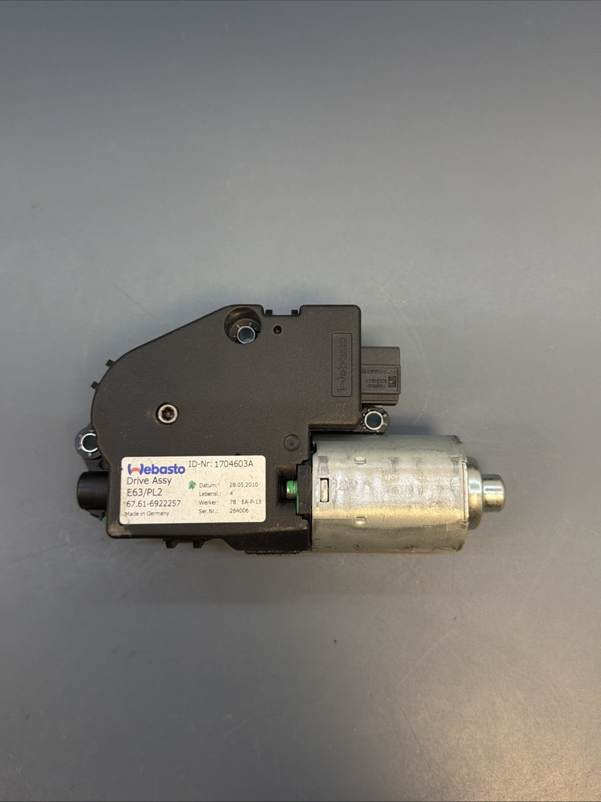 05-13 BMW E63 E82 E90 E92 SUNROOF MOON ROOF MOTOR UNIT 6922257 OEM