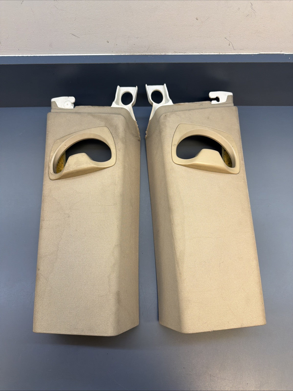 BMW E92 Right & Left Side B Pillar Center Post Trim Panel Gray 7117470 7117469