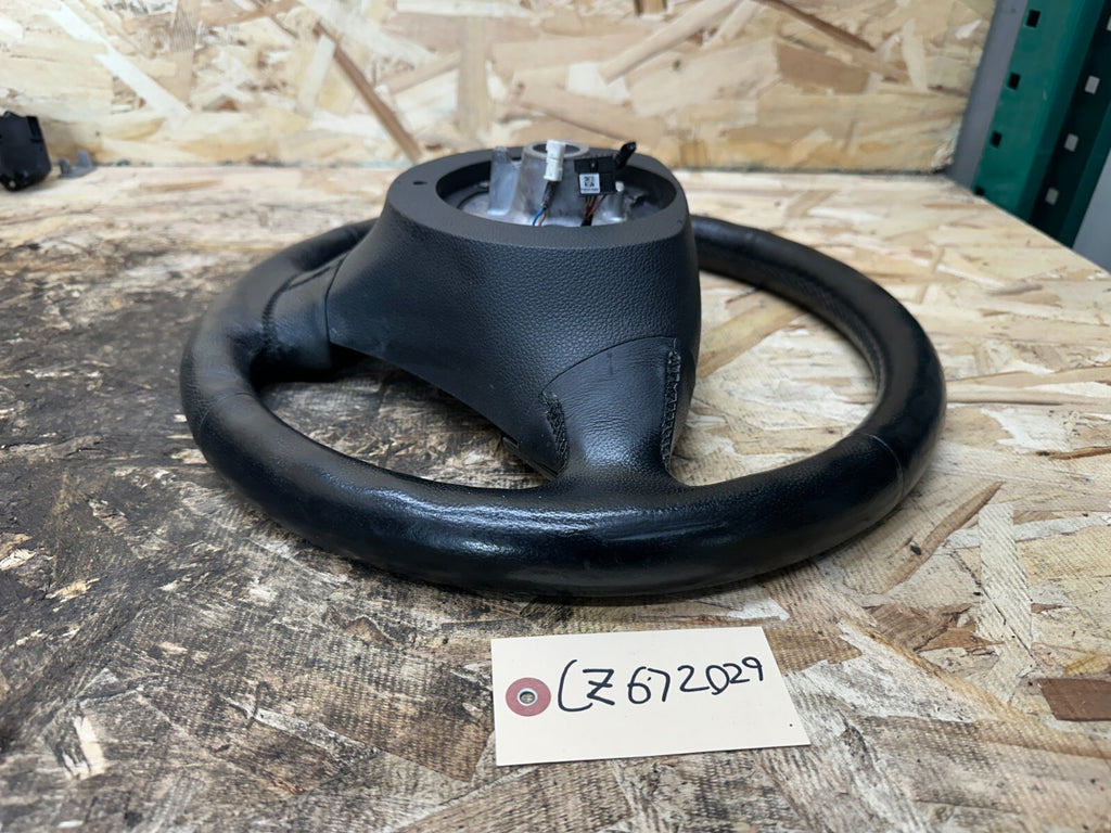 BMW 2004-2010 E60 3 SPOKE BLACK LEATHER STEERING WHEEL OEM 6079000