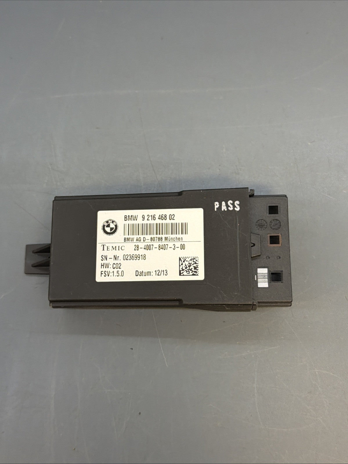 12-18 BMW 328i F06 F30 F34 FRONT OR REAR HEATED SEAT CONTROL MODULE 9216468