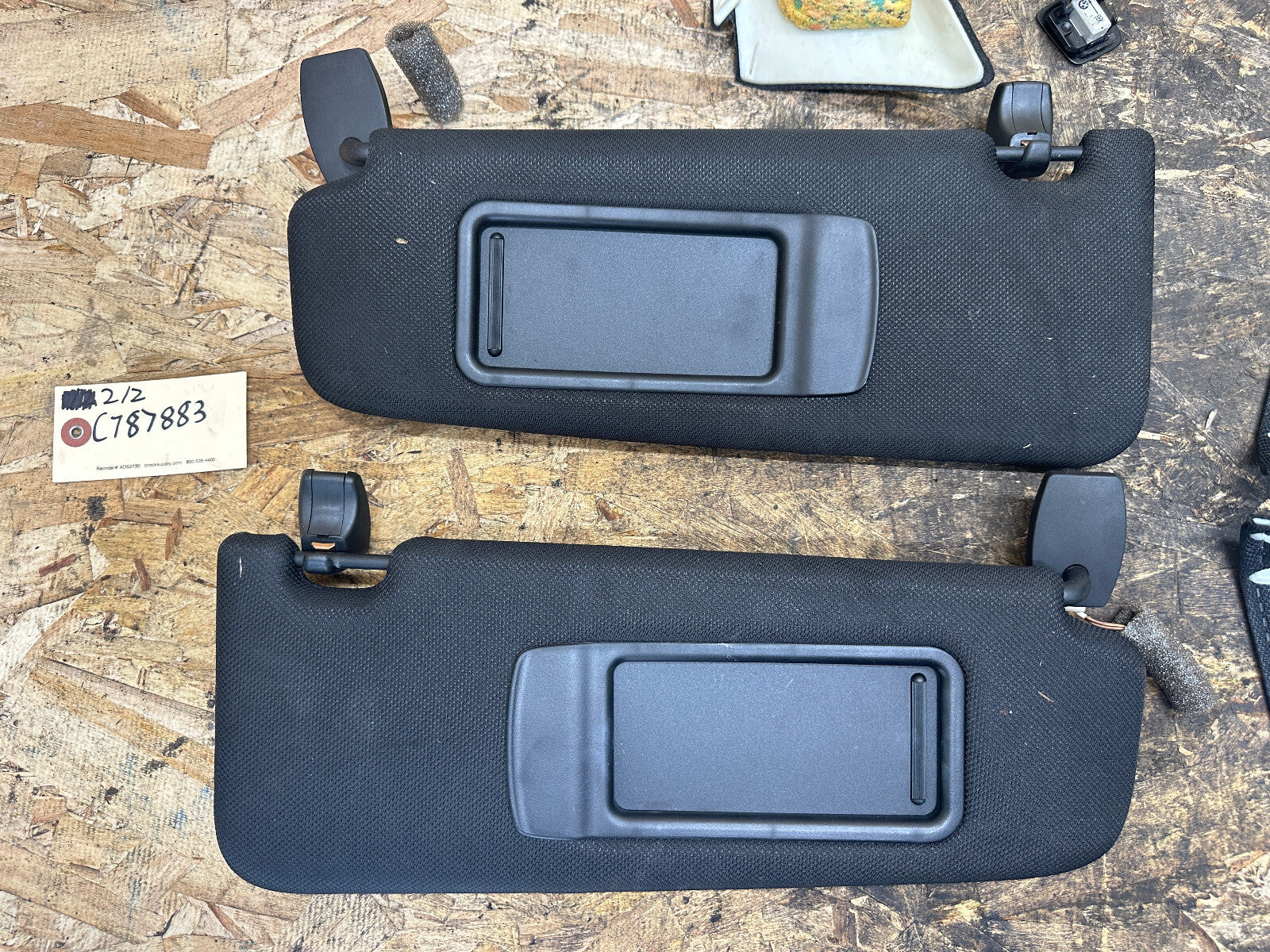 BMW 10-12 F10 5 SERIES SEDAN BLACK INTERIOR TRIM B+C PILLAR+SUN VISOR 12PC SET
