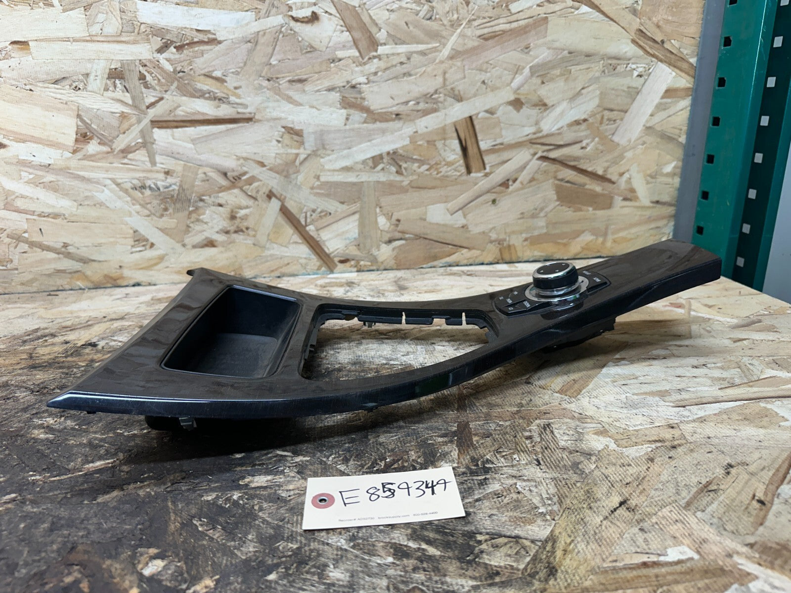 BMW 2006-2013 CENTER CONSOLE TRIM BAMBUS WOOD W iDrive CONTROL UNIT OEM 9198283