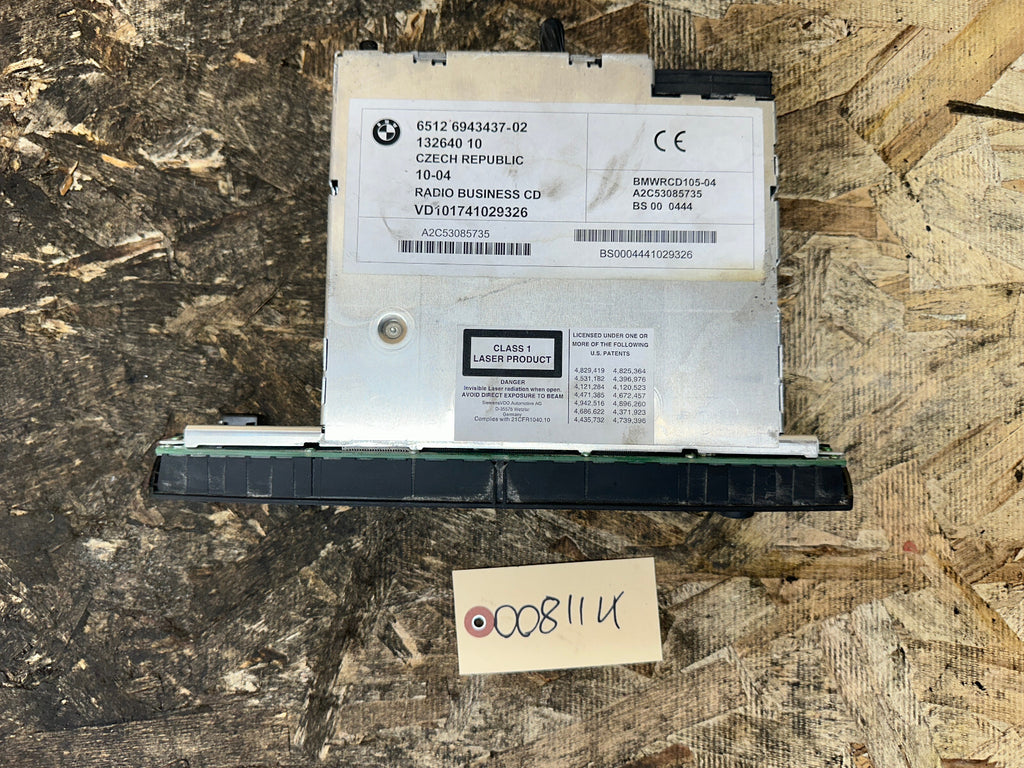 BMW 02-10 E83 E85 X3 Z4 BUSINESS CD PLAYER RADIO HEAD UNIT OEM 6943437