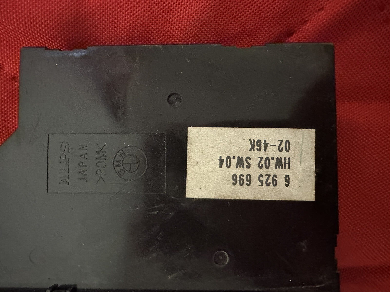 00-06 BMW X5 DRIVER DOOR 6925696 POWER WINDOW MASTER SWITCH BLACK OEM 6925696