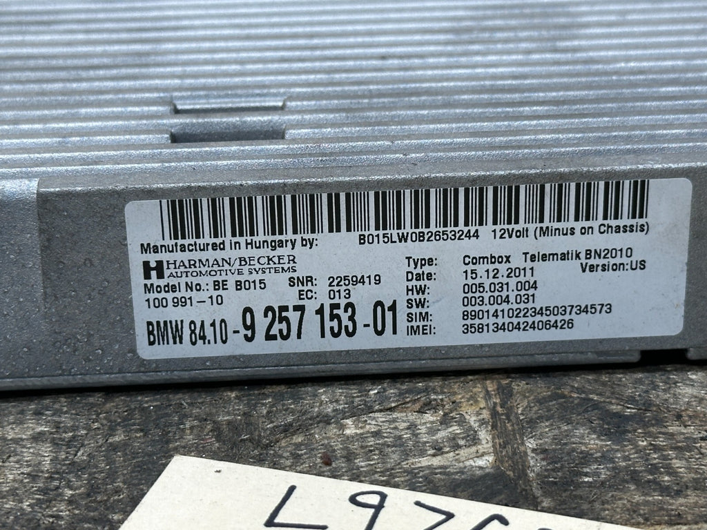BMW 11-17 F25 F10 F30 HARMAN BLUETOOTH TELEMATIC CONTROL MODULE OEM 9257153