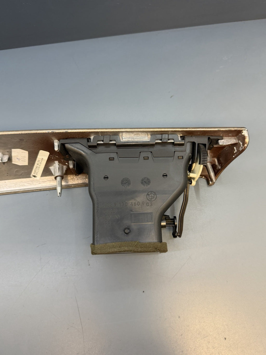 07-13 BMW 335i E90 E92 Center Dashboard Trim Panel Wood Grain Vents 6985540