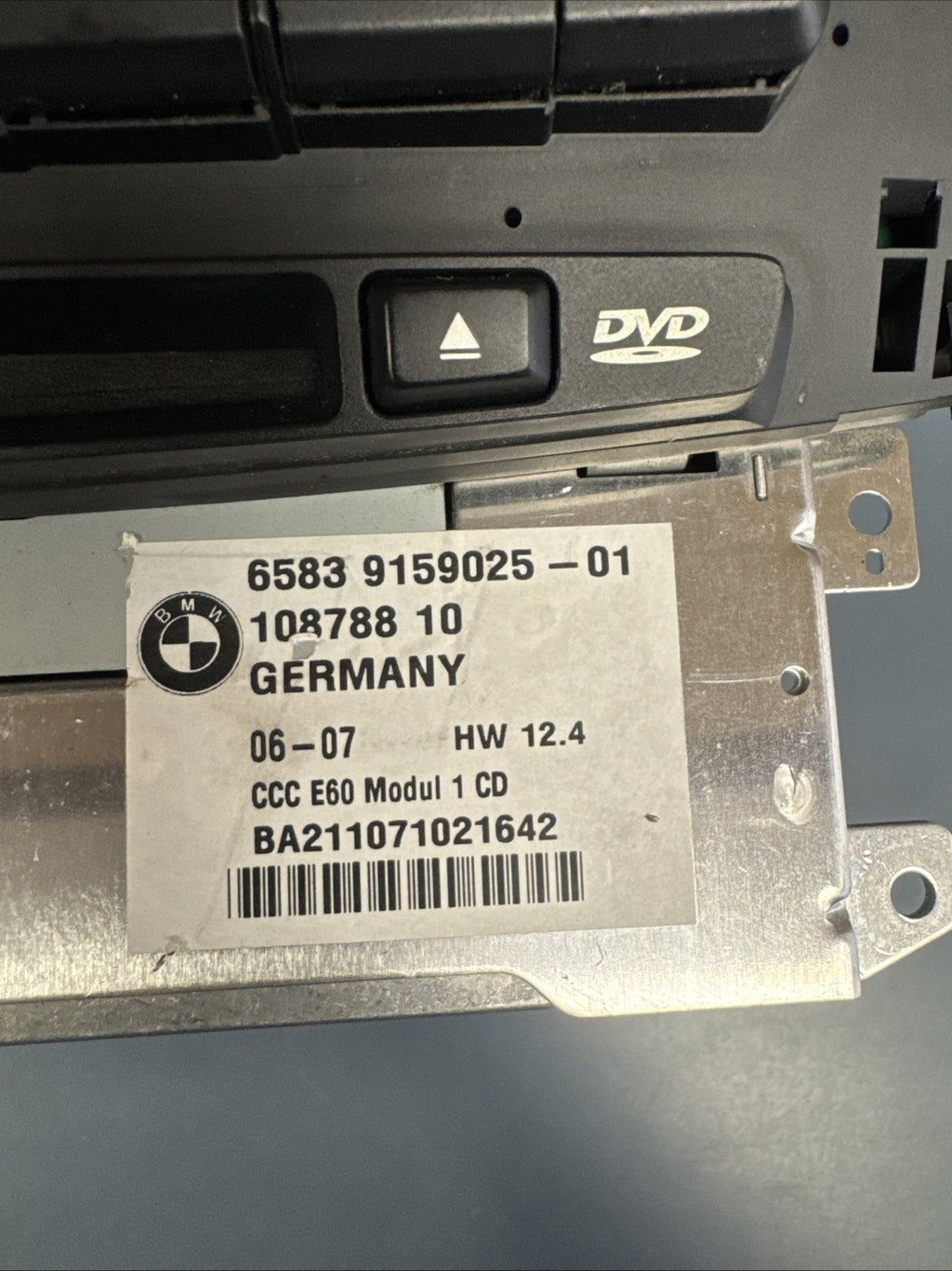 07-10 BMW E64 E63 E60 5 6 SERIES OEM CCC DVD Radio Navigation CD Player 9159025