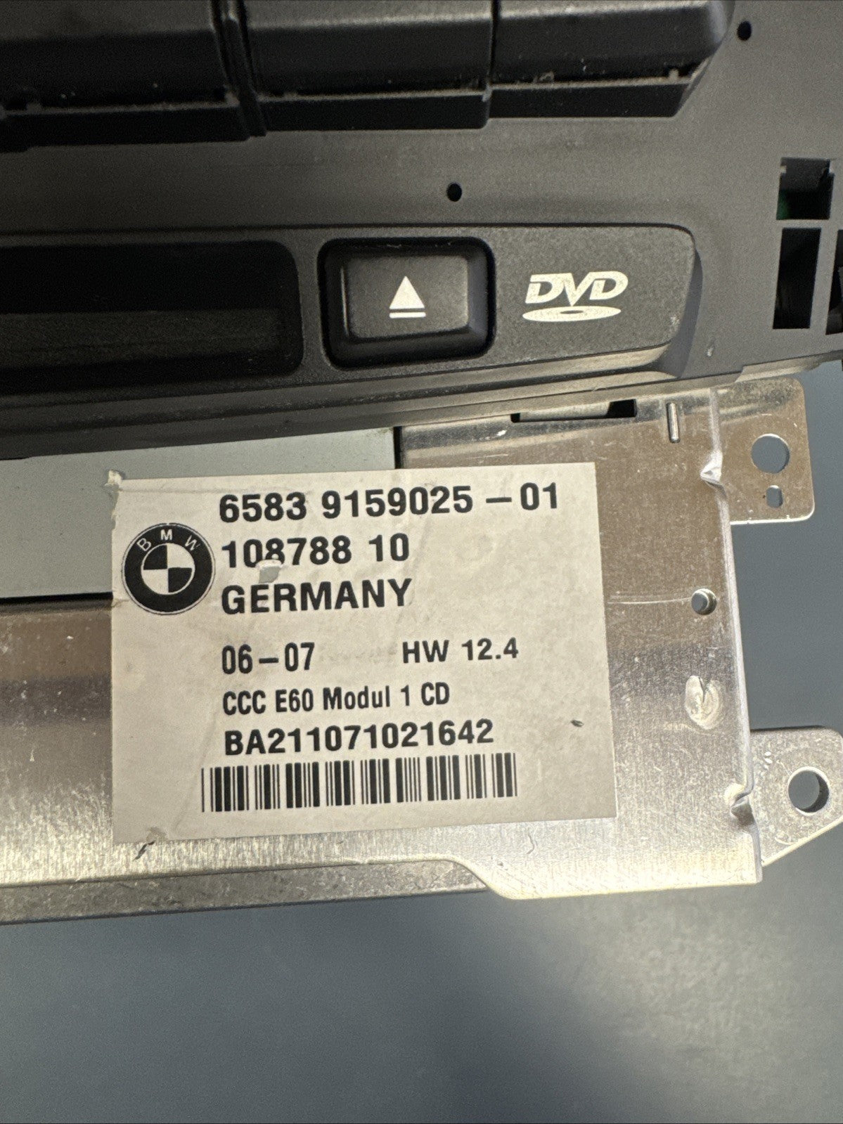 07-10 BMW E64 E63 E60 5 6 SERIES OEM CCC DVD Radio Navigation CD Player 9159025