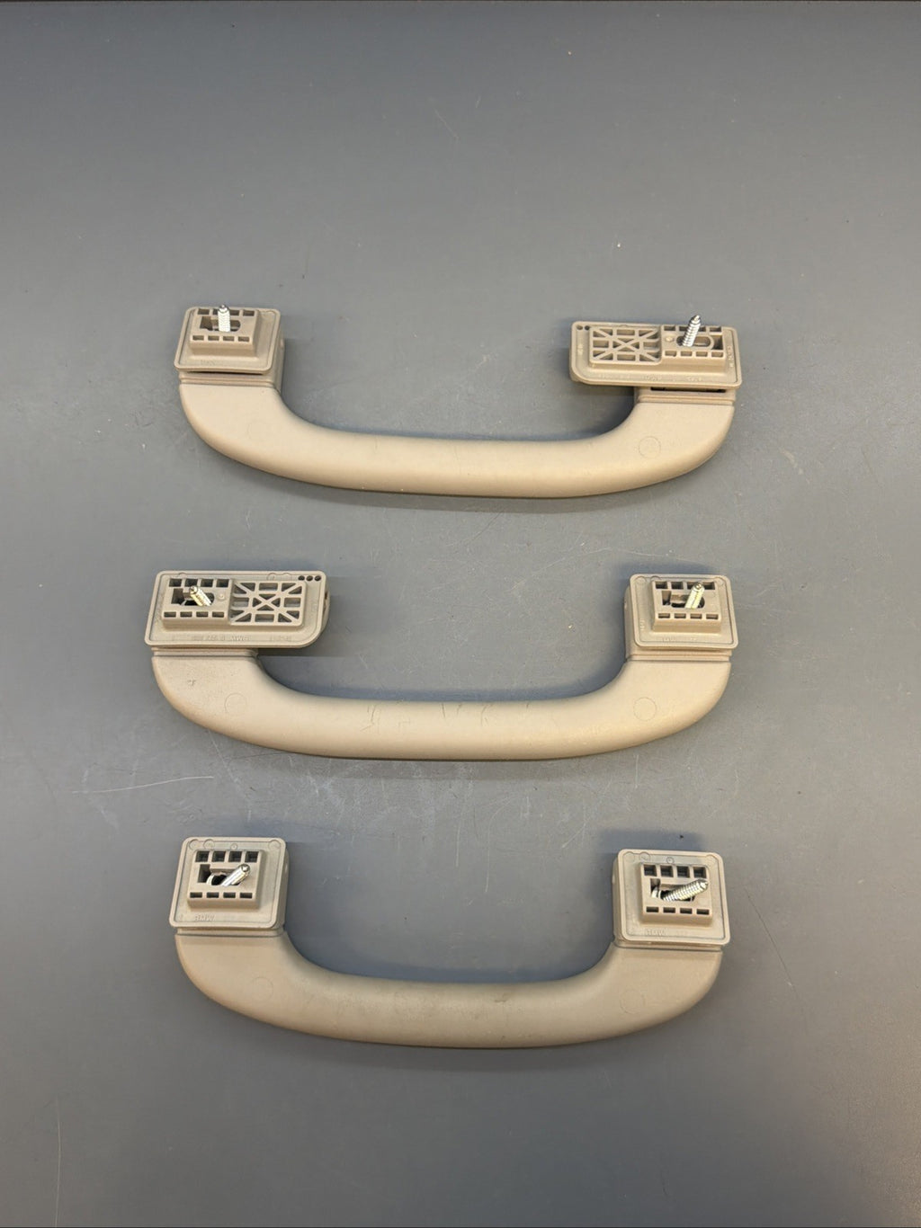 2011 - 2013 BMW X5 E70 Front / Rear Side Upper Roof Grab Handle Set of 3 GREY