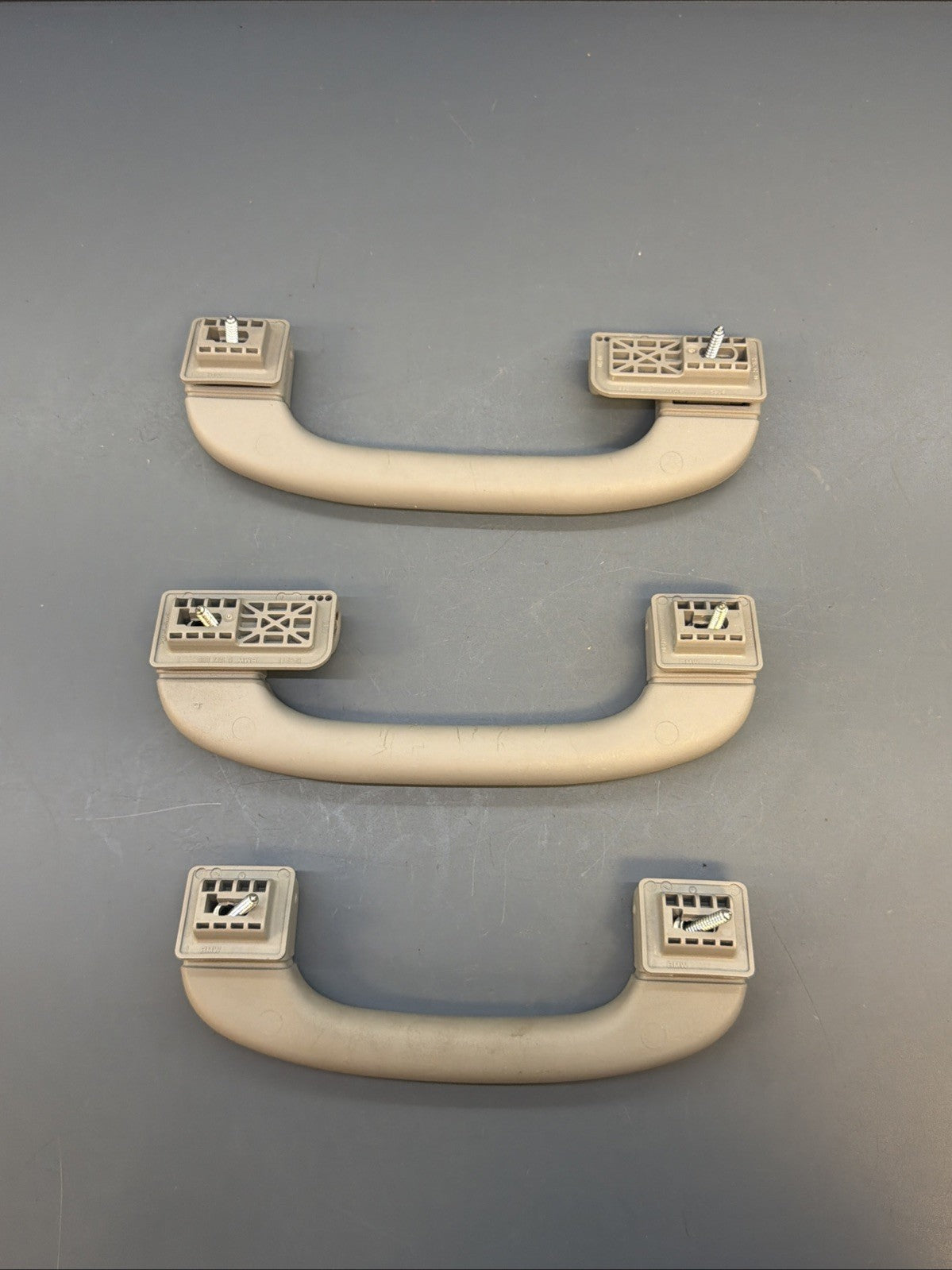 2011 - 2013 BMW X5 E70 Front / Rear Side Upper Roof Grab Handle Set of 3 GREY