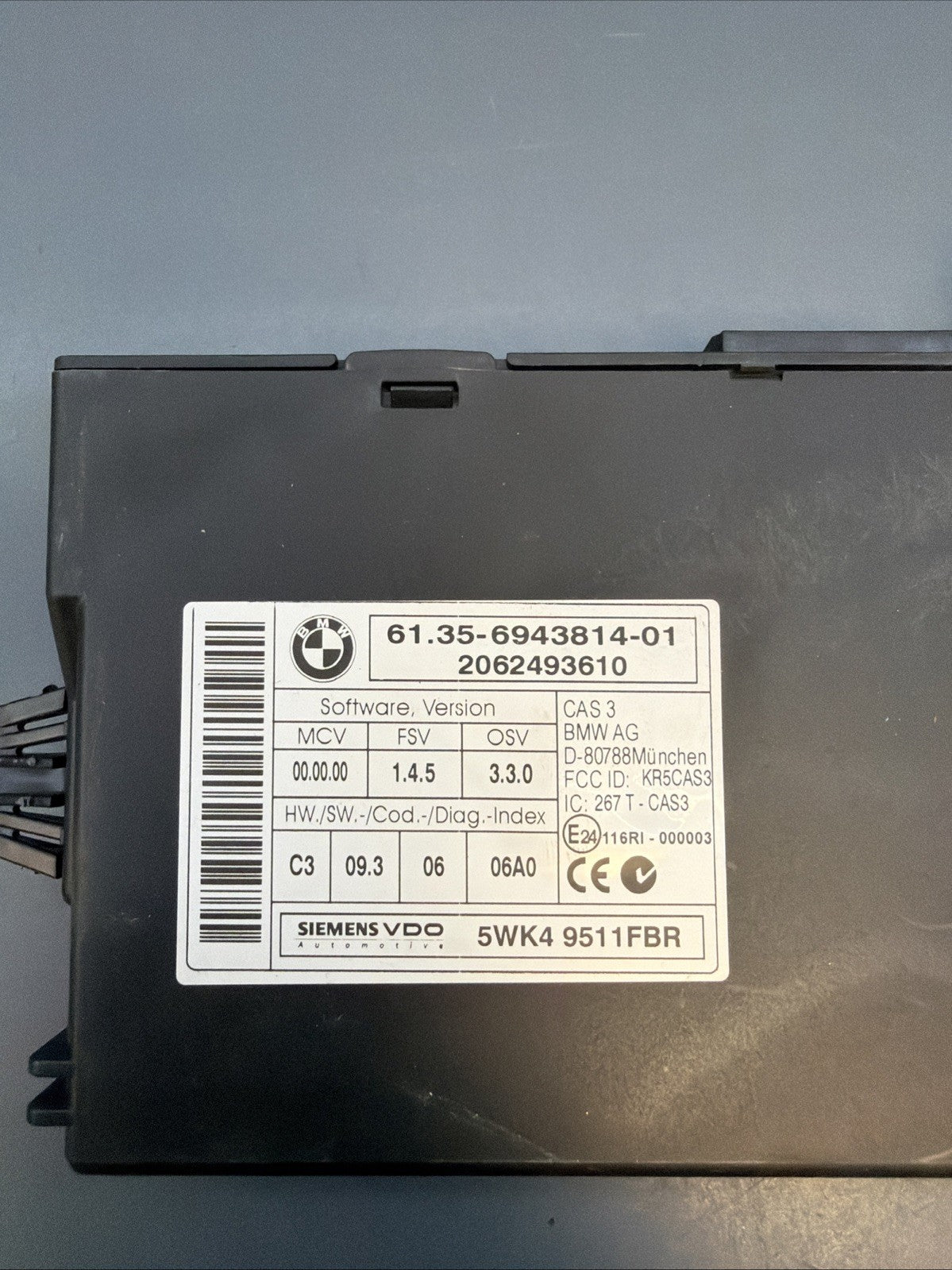2007-2010 BMW E90 E92 328i AUTO N52K MSV80 ECU DME CAS KEY SET OEM 7567362