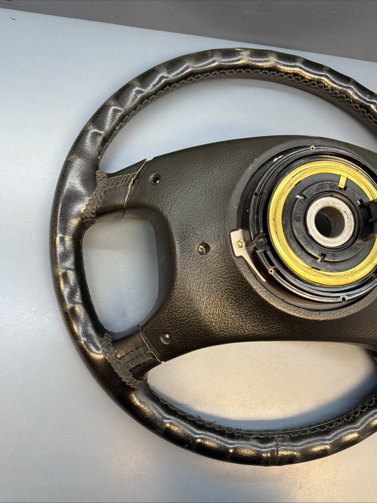 92-99 Bmw E36 3 Series Front Driver Side Black Leather Steering Wheel 1159788