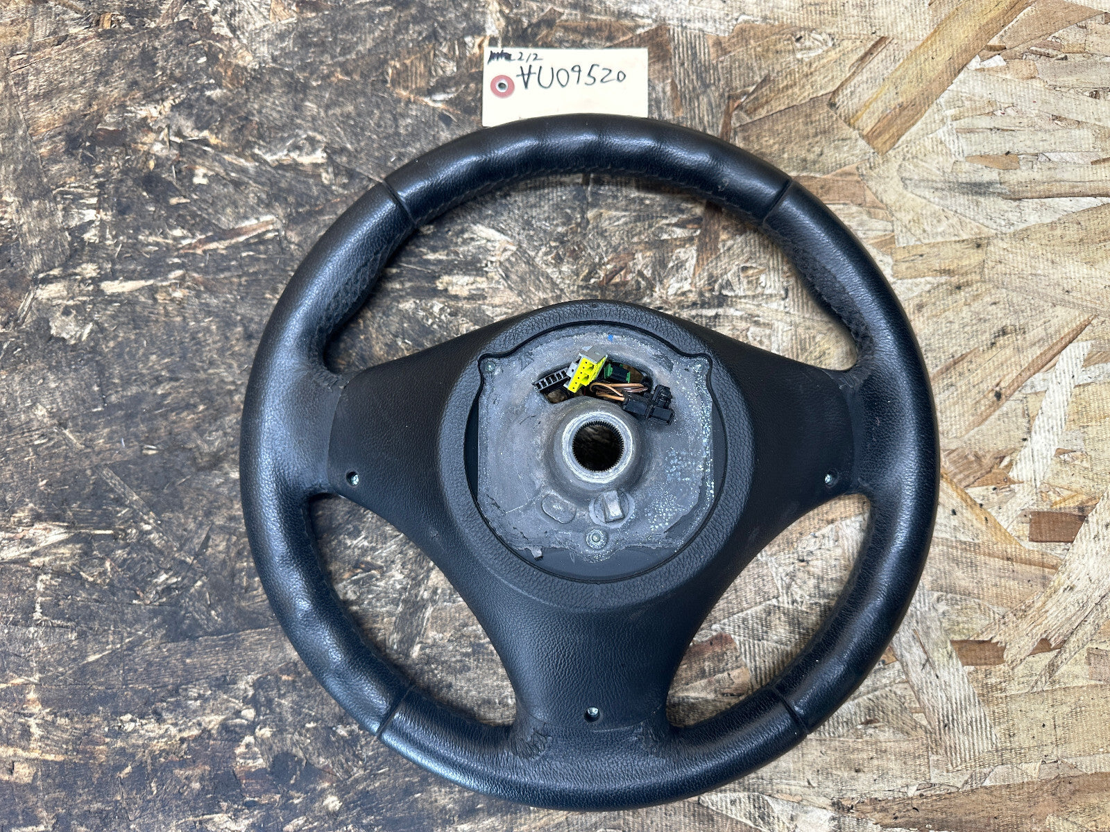 BMW 07-13 E90 E88 E82 1/3 SERIES BLACK LEATHER STEERING WHEEL OEM 3051626
