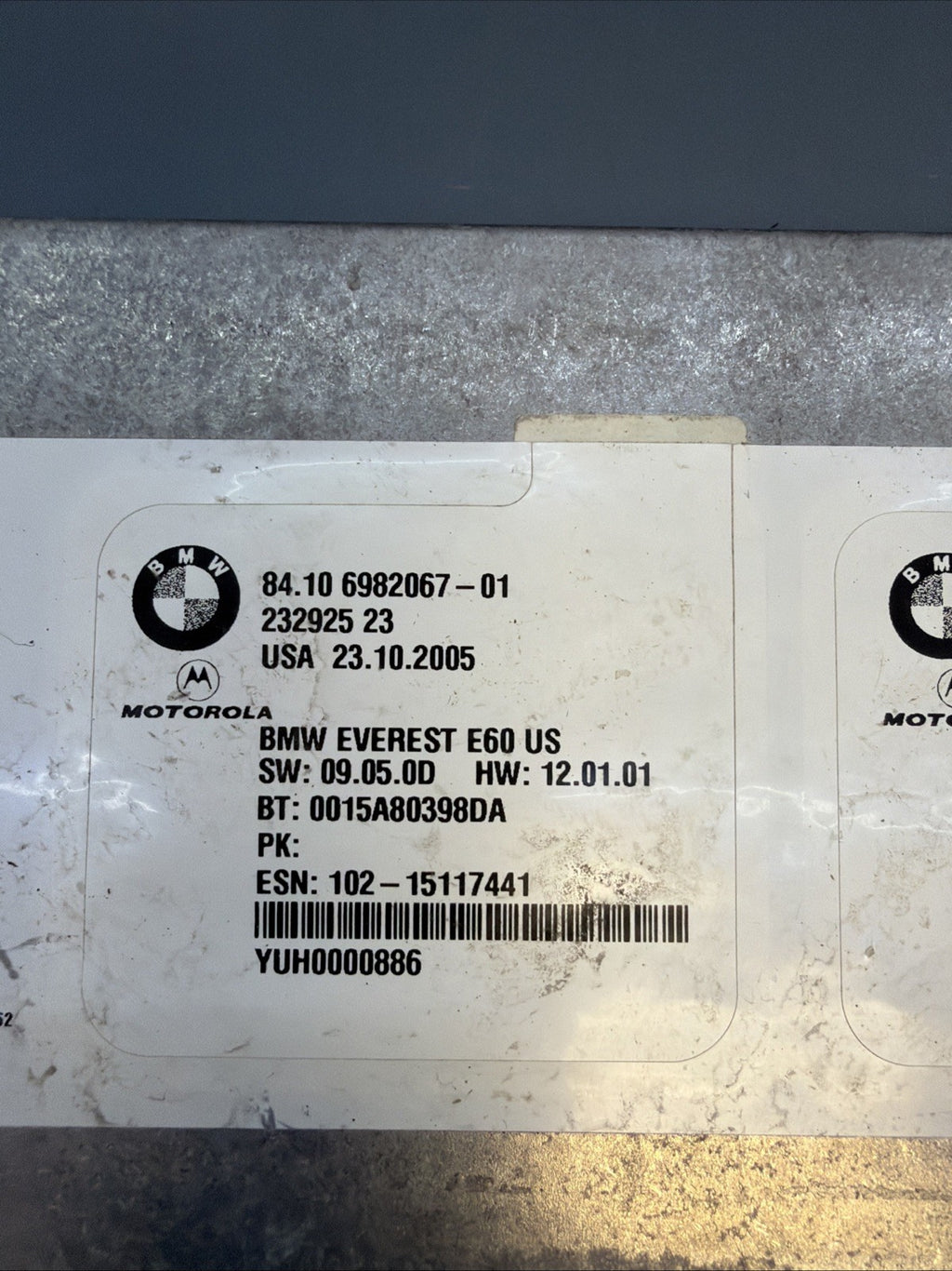 06-10 BMW E60 E90 325i 330Xi Telamatics Bluetooth Module Unit 6982067
