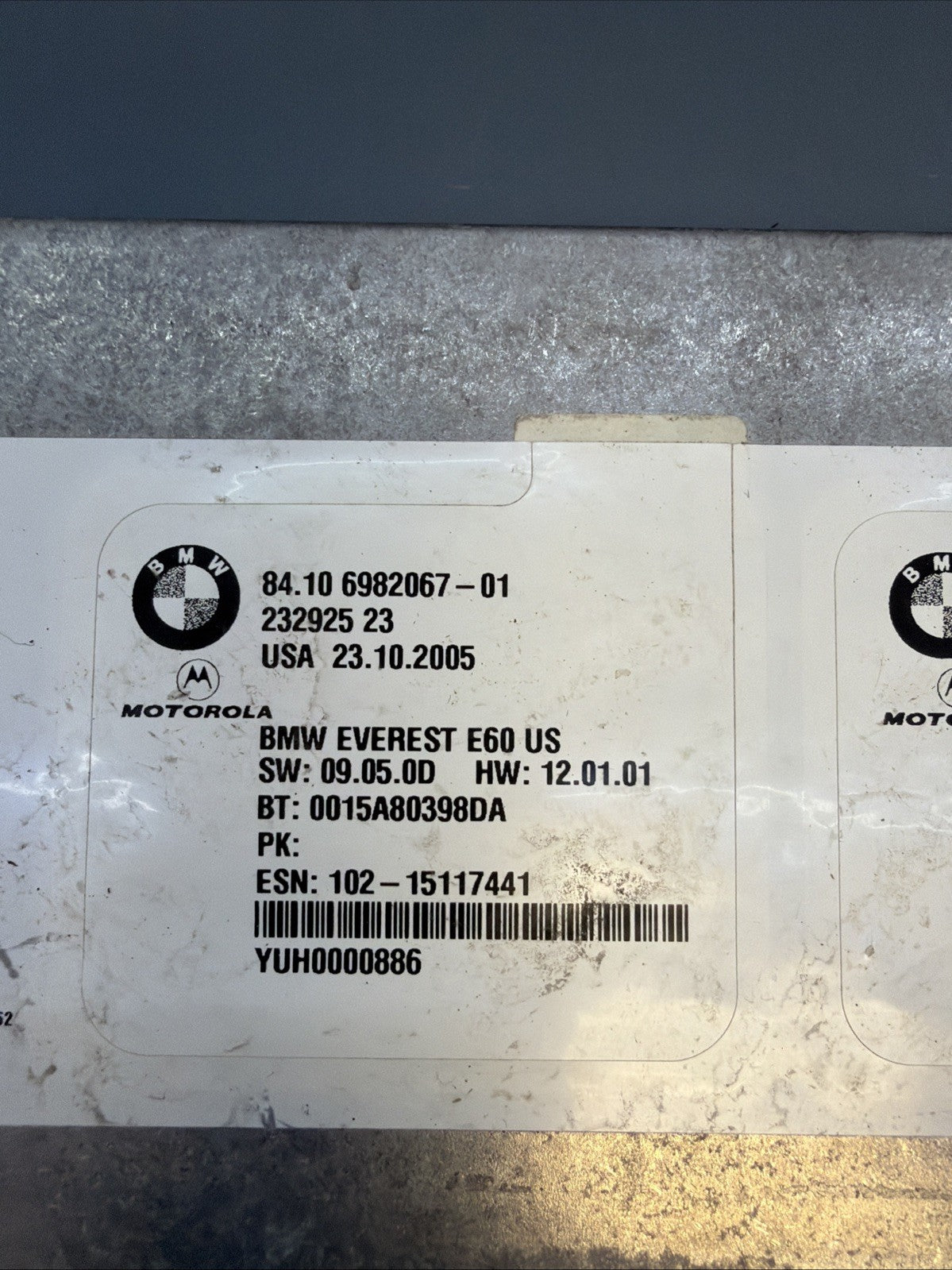 06-10 BMW E60 E90 325i 330Xi Telamatics Bluetooth Module Unit 6982067