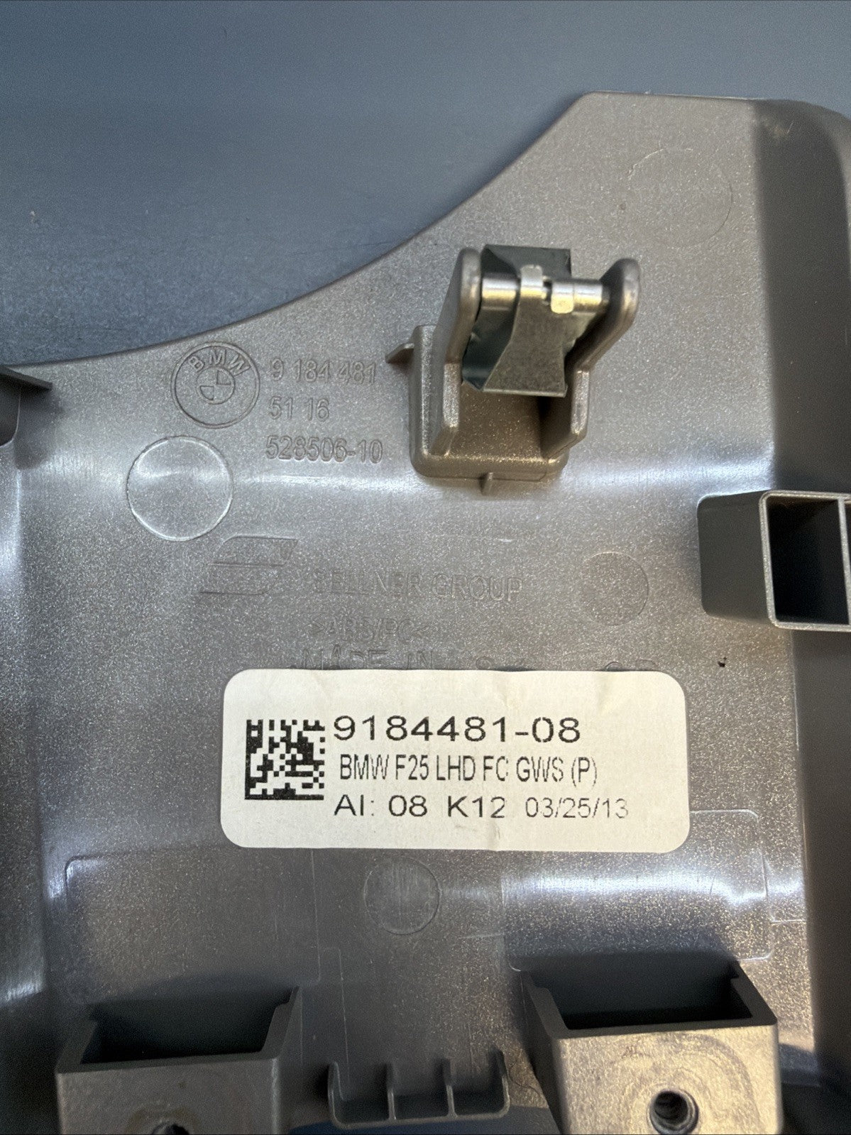 2011-2018 BMW X3 F25 Front Center Console Moulding Trim Silver OEM 9184481