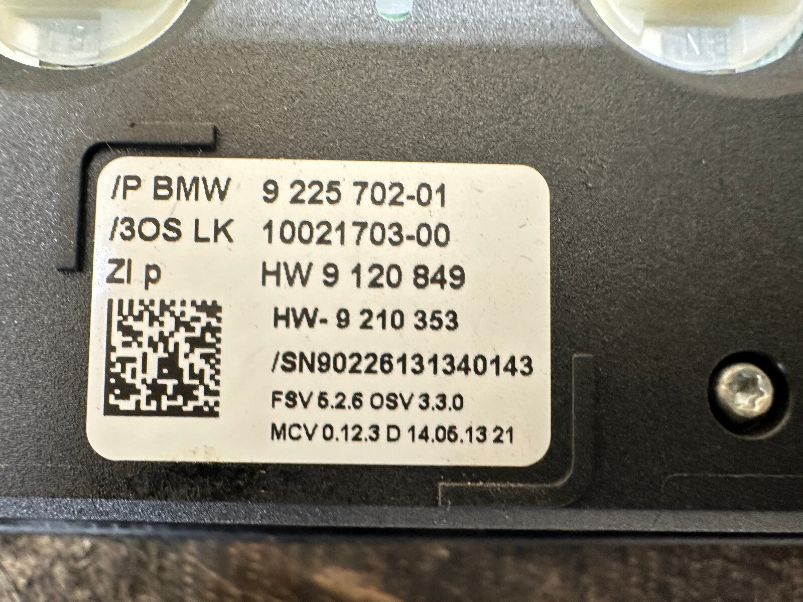 BMW 07-13 E88 1 SERIES FRONT OVERHEAD DOME LIGHT SWITCH CLUSTER OEM 9225702
