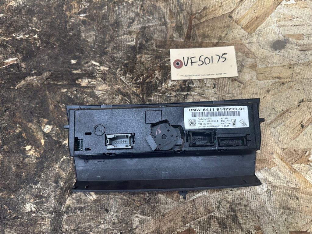 BMW 2006-2012 E90 E9X 3 SERIES CLIMATE CONTROL PANEL BLACK OEM 9147299