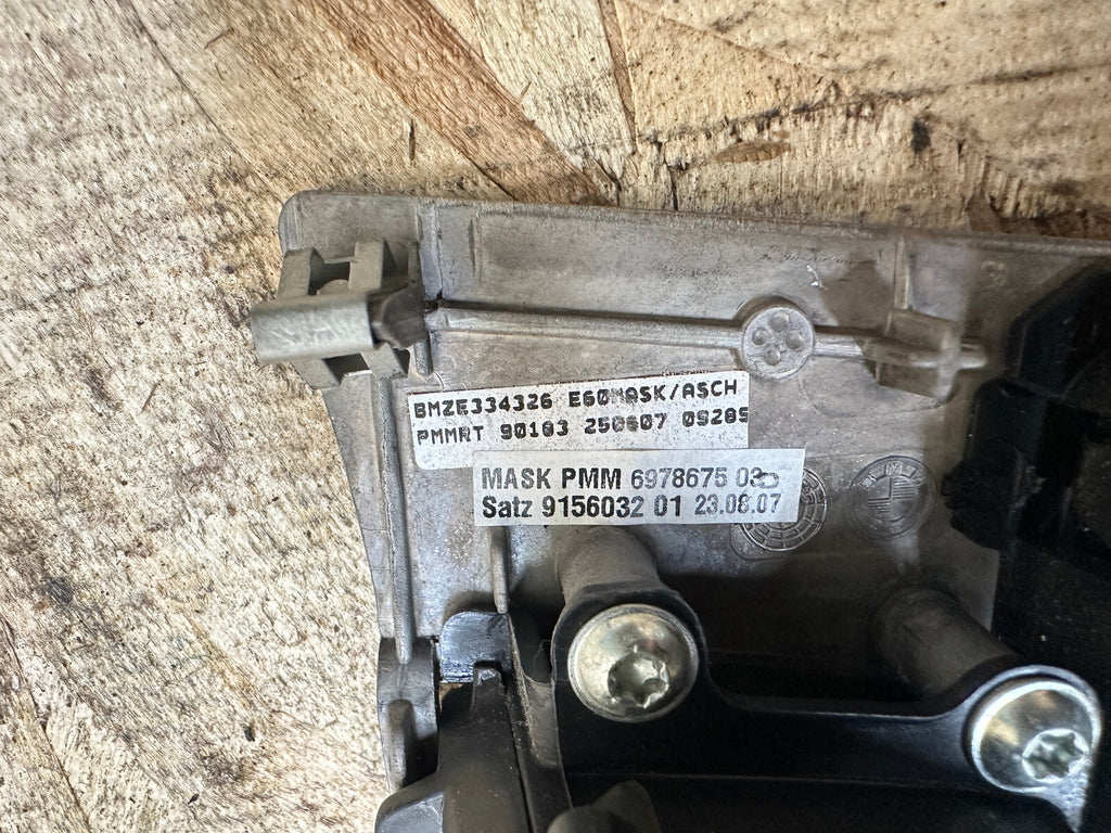 BMW 03-10 E60 5 SERIES CENTER DASH STORAGE TRAY+HEATED SEAT SWITCH WOOD 9139391