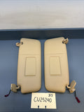 04-10 BMW E60 535 550 M5 FRONT LEFT & RIGHT SUN VISORS BEIGE 7124331 7124332