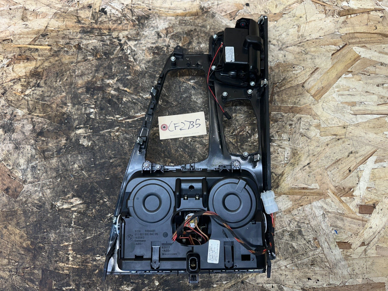 BMW 2010-2016 F10 5 SERIES SHIFTER BEZEL TRIM+CUP HOLDERS OEM 9206389