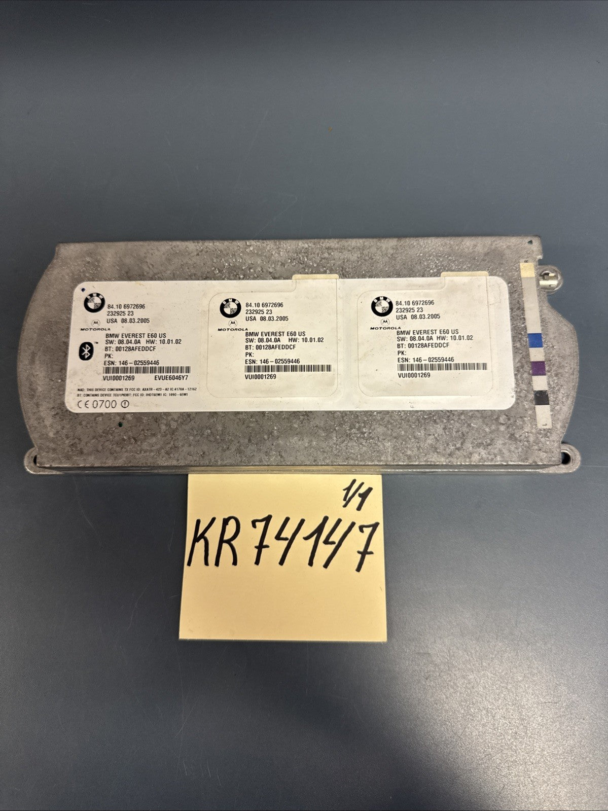 2006 BMW 3 Series BLUETOOTH CONTROL MODULE 84.10 6972696-01