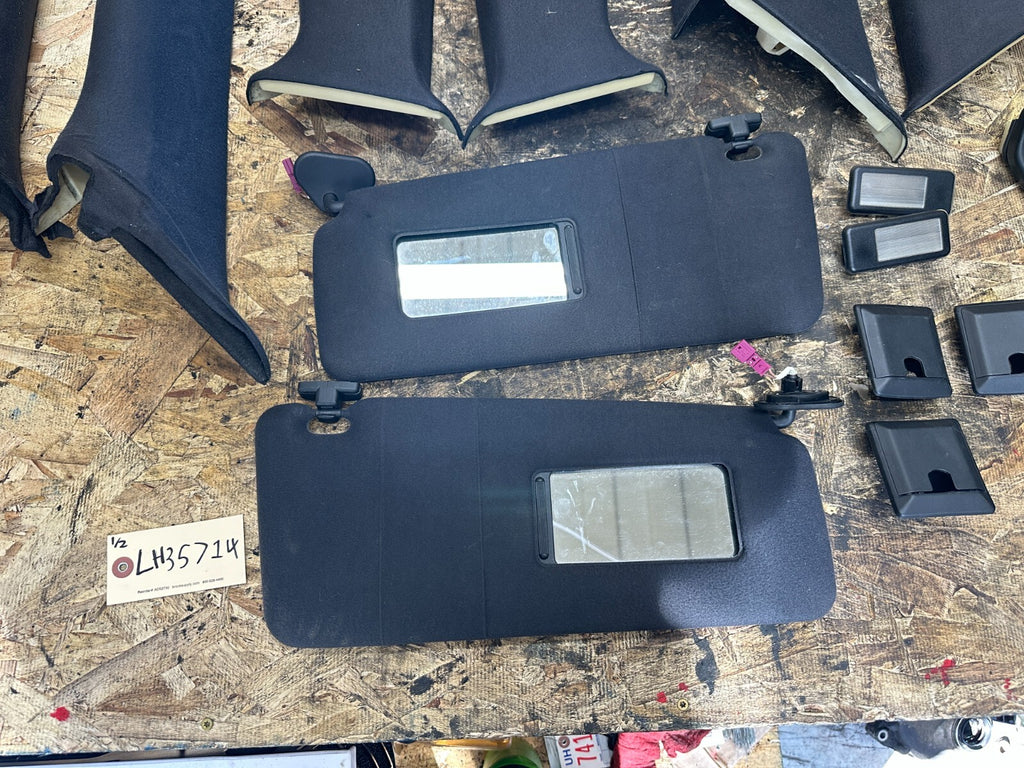 BMW 99-06 E53 X5 LHD BLACK INTERIOR A+B+C+SUN VISOR TRIM SET 12PC OEM 8203865