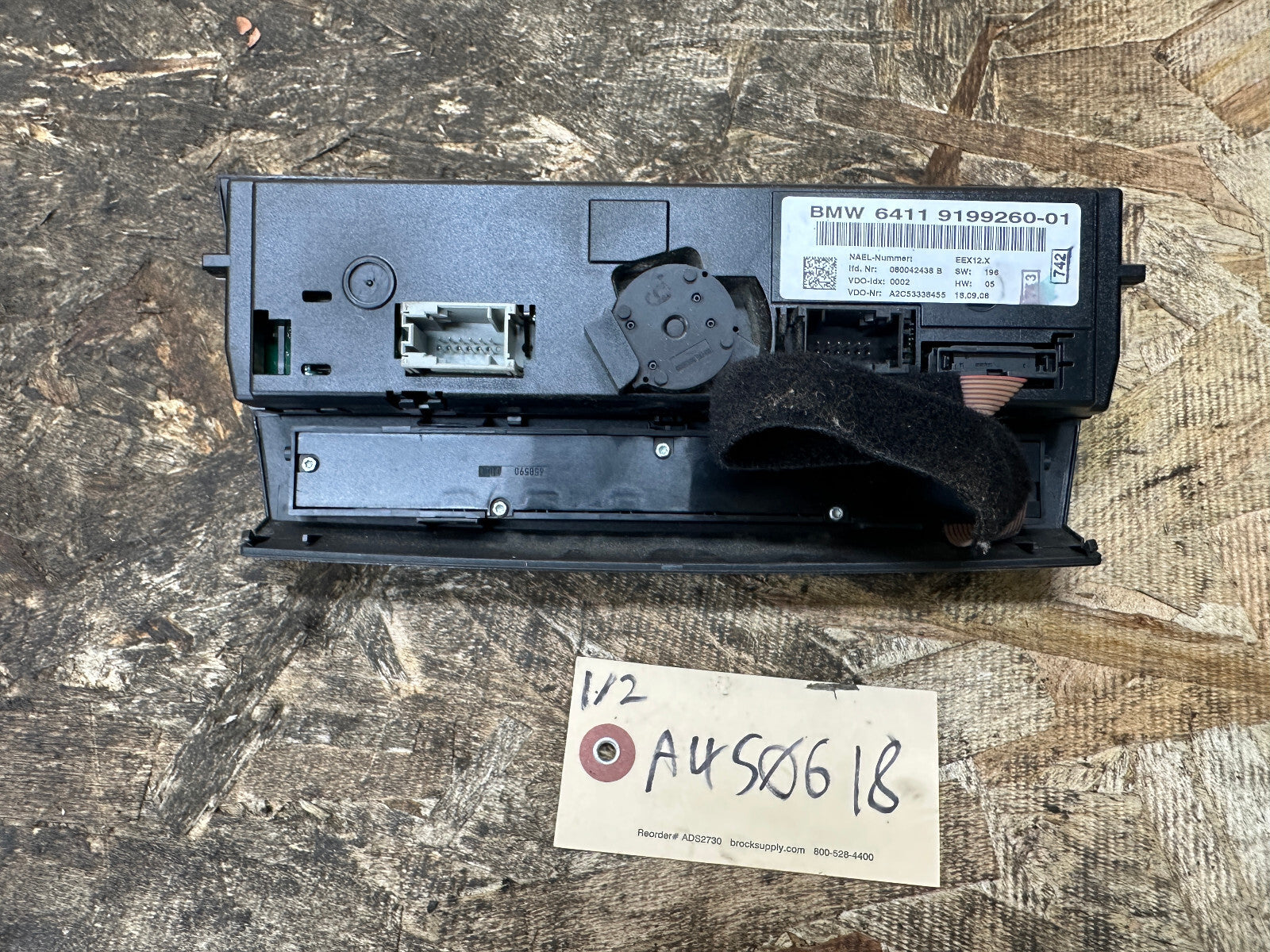 BMW 2006-2012 E90 HVAC HEATER AC CLIMATE CONTROL SWITCH PANEL BLACK OEM 9199260
