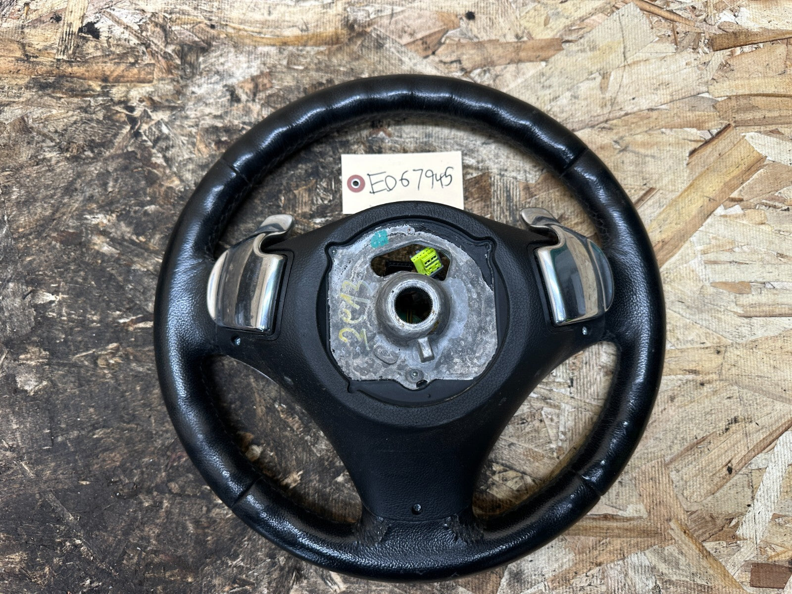 BMW 2006-2013 E90 E92 E9X BLACK LEATHER STEERING WHEEL W PADDLES OEM 6781090