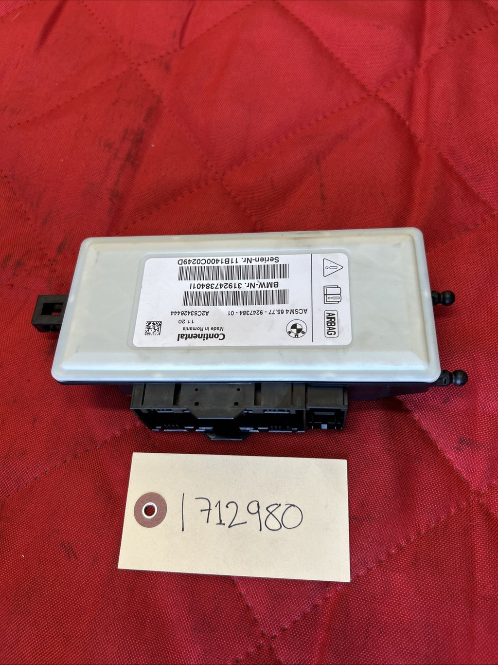 BMW 3 4 5 Series F10 F30 F32 F12 F25 F01 Control Module Unit 9247384 OEM