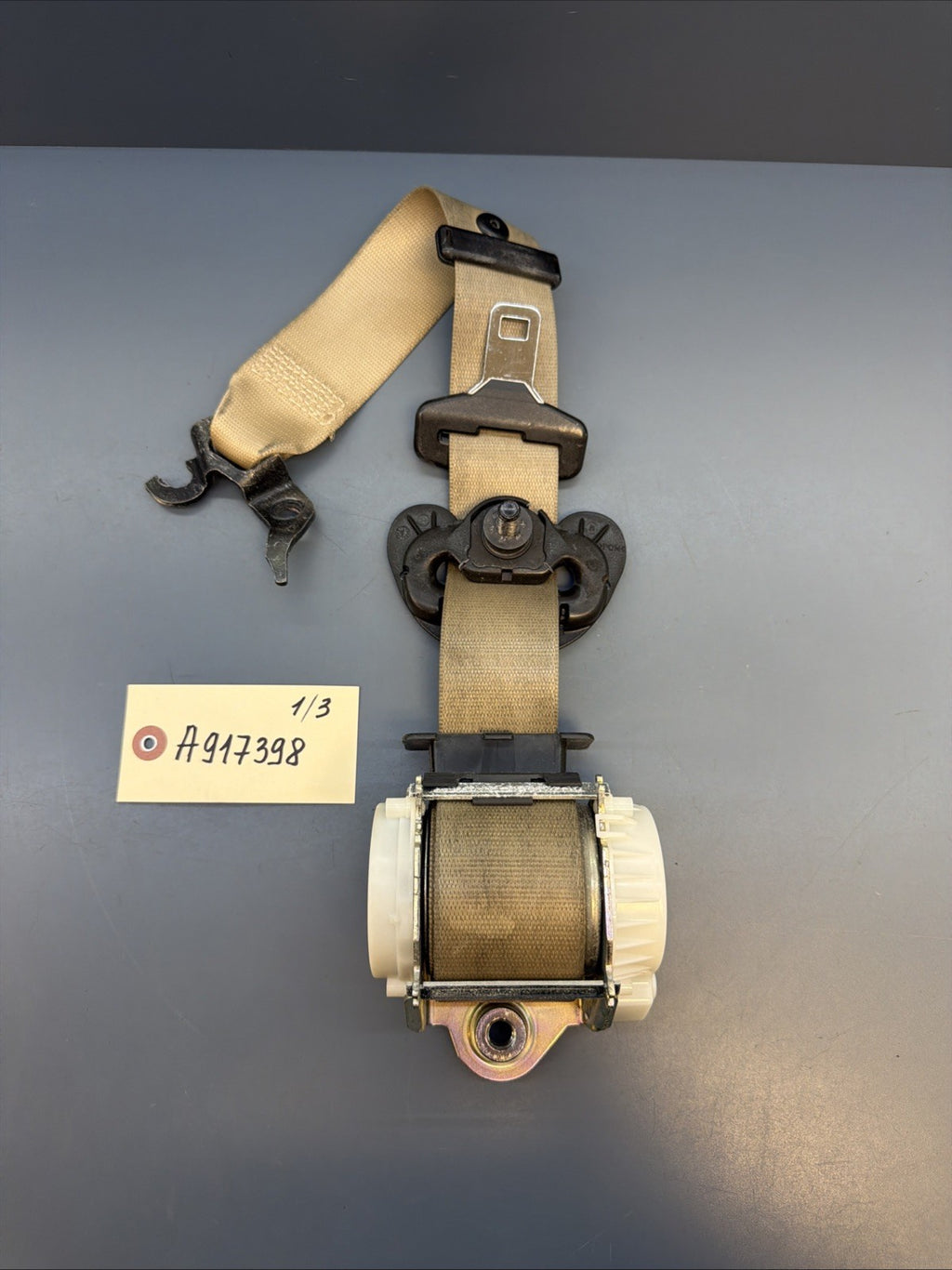 07-11 BMW E90 328 335 Front Driver Seat Belt Retractor 33059848 OEM BEIGE